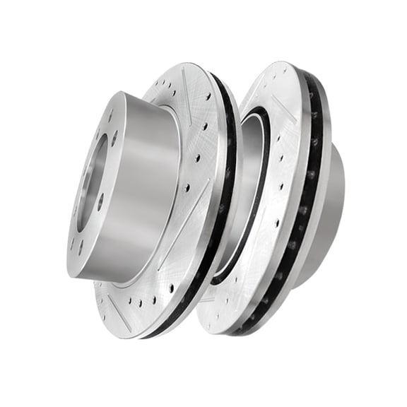 Rear Drilled Slotted Disc Brake Rotors For 2003-2006 2008-2016 Chevrolet Express 3500