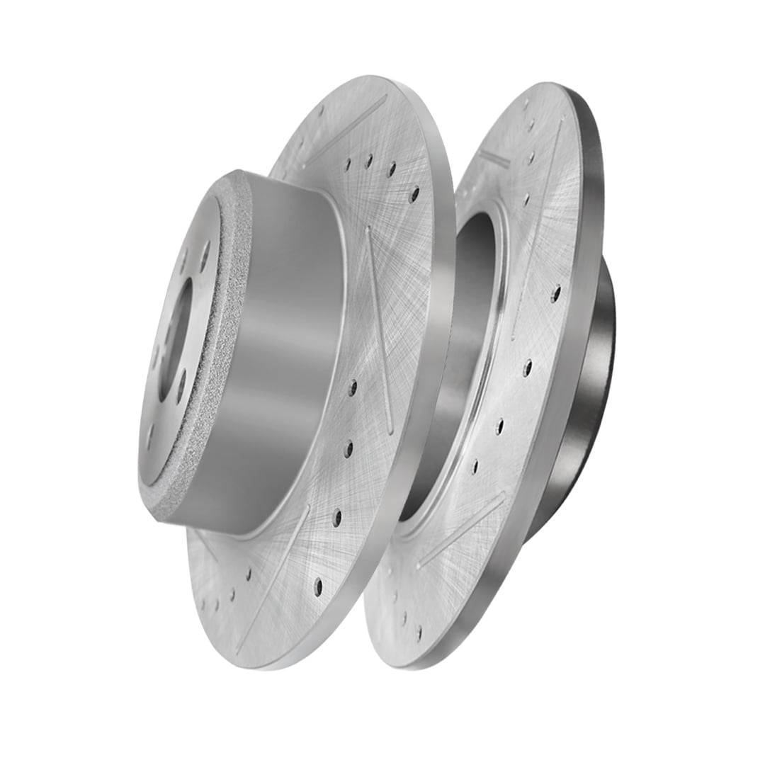 Rear Drilled Slotted Disc Brake Rotors For 20062021 Dodge Charger