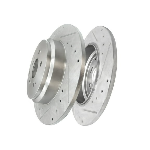 Rear Drilled Slotted Disc Brake Rotors For 2009-2015 Honda Pilot 5 Stud Wheel