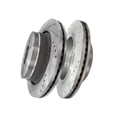 thumbnail image 1 of Rear Drilled Slotted Disc Brake Rotors For 2012-2018 Ford F-150, 1 of 7