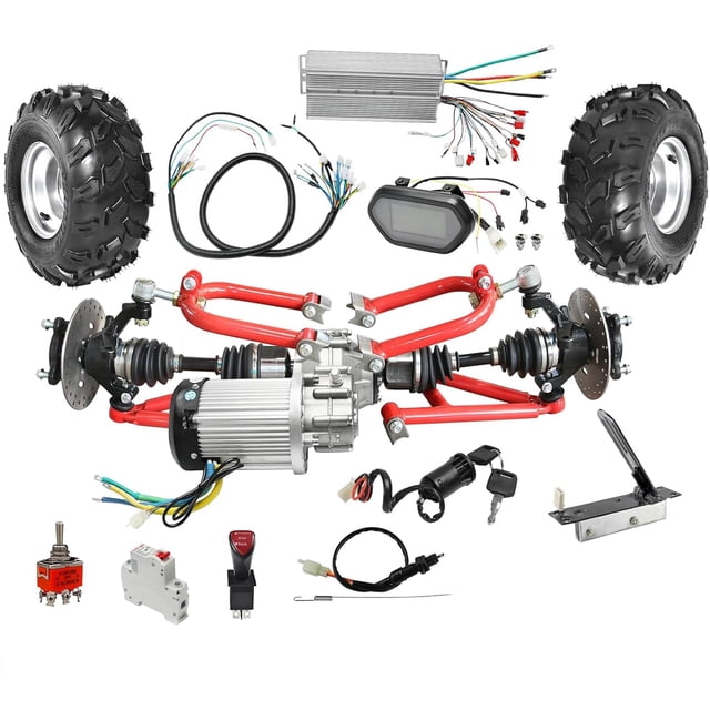Diy Rear Axle Assembly Set Rear Drive Kit – 60V 2500W Brushless Motor Differential + CV Axle Shaft ...