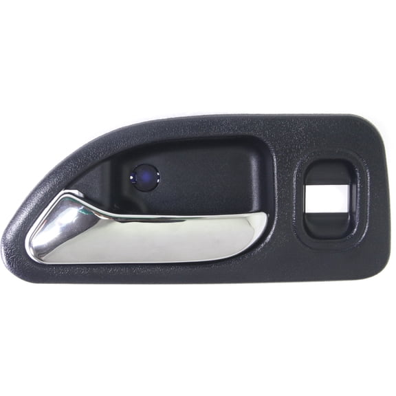Rear Driver Side Blue bezel with chrome lever Interior Door Handle With Door Lock Hole for 1994 Honda Accord DX 4 Cyl 2.2L