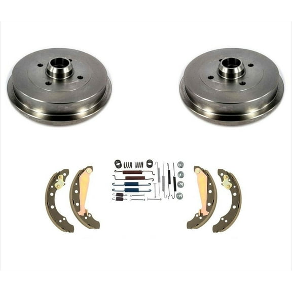 Rear Drums Brake Shoes & Springs Kit 4Pc for Volkswagen Cabrio 95-01 Jetta 89-98