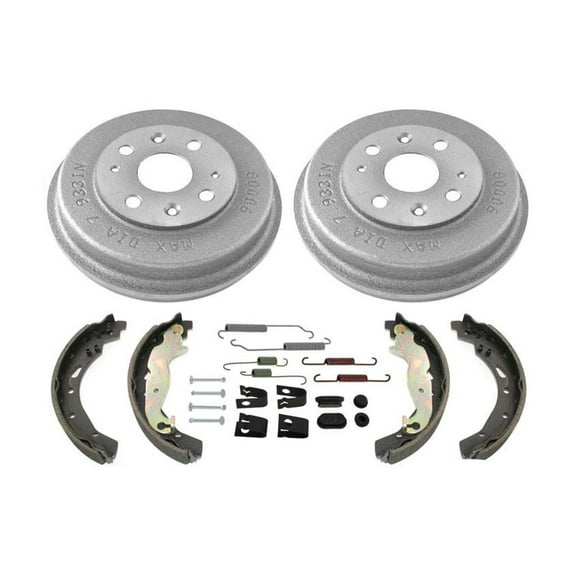 Rear Drums Brake Shoes & Springs Kit 4pc for Mazda 2 11-15