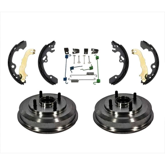 Rear Drums Wheel Bearings Brake Shoes and Hardware for Ford Focus 00-08