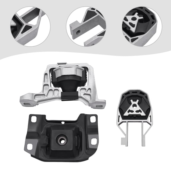 Rear Engine Mount, Front Engine Mount & Trans Mount Set, 3PCS  Engine Mount for Ford Focus 2012-2018