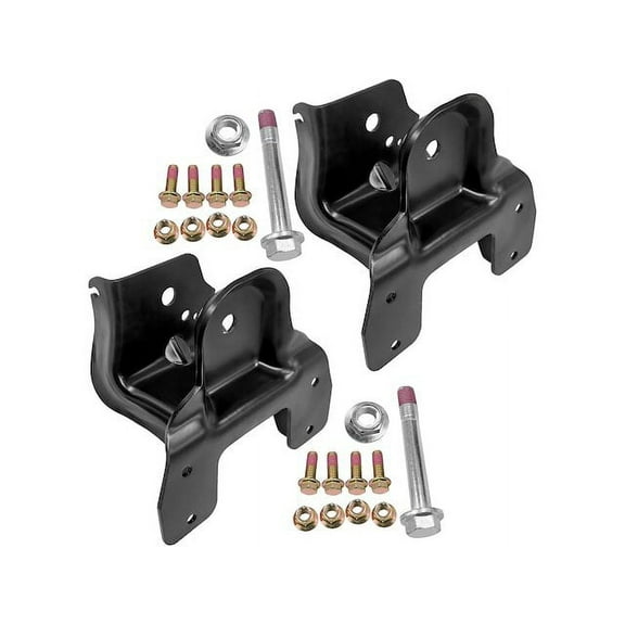 Rear Forward Leaf Spring Hanger Set - Compatible with 2008 - 2018 Ford F-450 Super Duty 2009 2010 2011 2012 2013 2014 2015 2016 2017