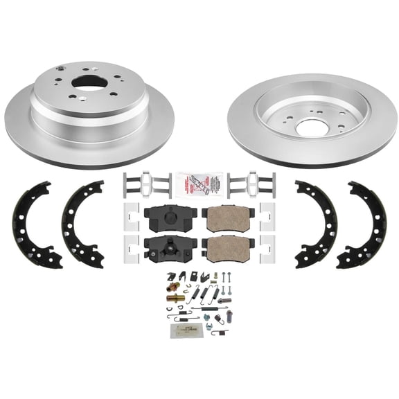 Rear GEO Coated Disc Brake Rotors Disc Brake Pads Parking for Acura RDX 13-18