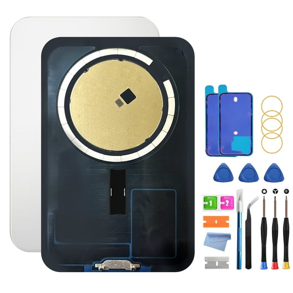 Rear Glass Replacement Kit for iPhone 17 Pro Max (6.9-inch) Includes Complete Repair Tool Kit(Silver)