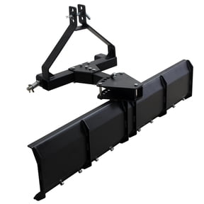 Rear Grading Blade, 52-Inch 3-Point Tractor Scraper Attachment for Category 0 and Category 1 Tractors, Adjustable Steel Blade for Driveways, Gravel, Soil and Landscaping