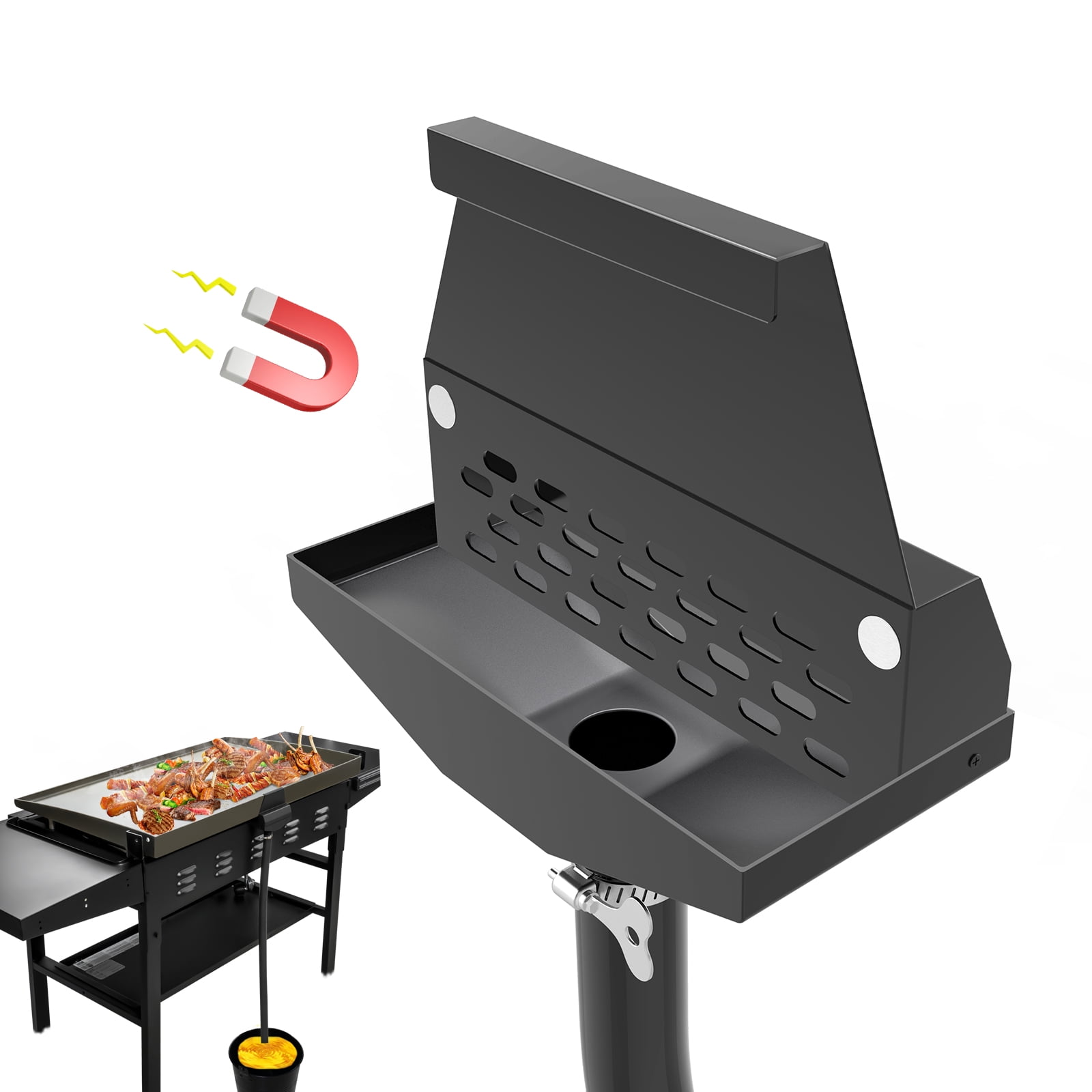 Rear Grease Drainage System For Blackstone Griddle, Equipped With Enclosed  Grease Catcher Funnel, Blackstone Griddle Accessory, image size:1600x1600