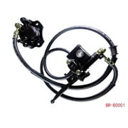 Rear Hand Hydraulic Disc Brake Master Cylinder Caliper Assembly with New Brake Pads for 50cc 70cc 90cc 110cc 125cc ATV Quad Taotao Sunl Roketa NST