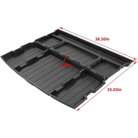 Rear Hatch Trunk Hidden Storage Box Compatible with 2019-2024 Toyota (Not Fit Prime) Insert Cargo Organizer Storage - Black PP+EVA Material with Handle