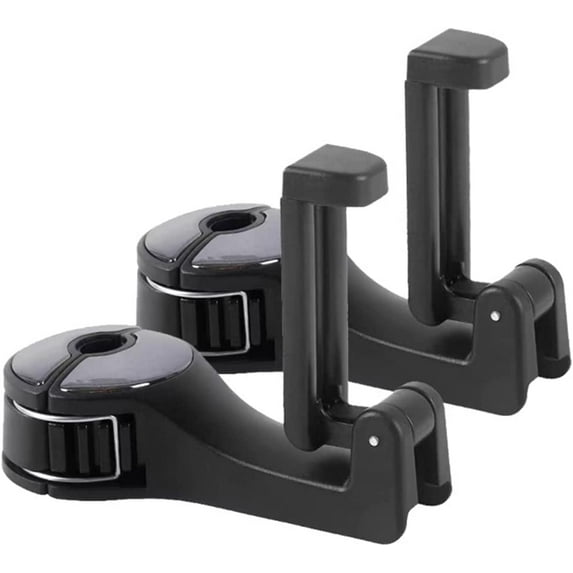 Rear Hook for Car Seats with Mobile Phone Holder, 2 Pieces 360° Rotation Headrest Holder Car Hook 2-in-1 Car Seat Headrest Hook with Mobile Phone Holder Car Hook for Bag Mobile Phone Umbrellas