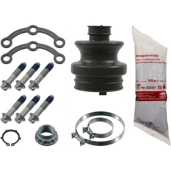 Rear Inner CV Boot Kit - Compatible with 1987 - 1993 Mercedes-Benz 190E 103.942 1988 1989 1990 1991 1992