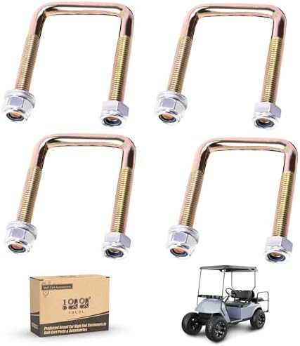 Rear Leaf Spring Bolts Kit for EZGO TXT,Set of 4 Golf Cart Leaf Spring