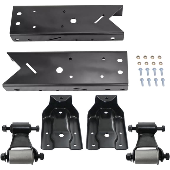 Rear Leaf Spring Hanger Bracket Shackle Kit and Short Bed Rear Frame Section Rust Repair Kit For 1999-2014 Chevy Silverado 1500 GMC Sierra 1500 722-032 722-006