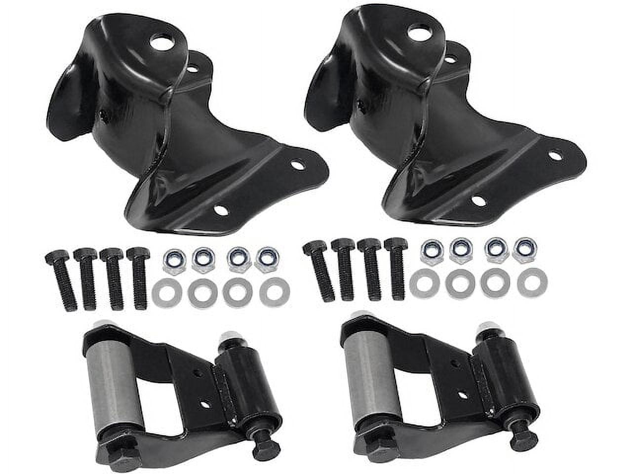 Set Of 2 Front Leaf Spring Shackle Hanger Brackets For 1980-1997 Ford F-250/F-350 4WD - Forward Position