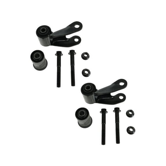 Rear Leaf Spring Shackle Set 2 Piece Set - Compatible with 1996 - 2014 Chevy Express 1500 1997 1998 1999 2000 2001 2002 2003 2004 2005 2006 2007 2008 2009 2010 2011 2012 2013
