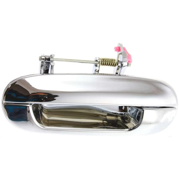Rear Left (Driver Side) Exterior Door Handle Compatible with 2002-2009 Chevrolet Trailblazer Oldsmobile Bravada GMC Envoy Chrome Without Key Hole 15188971-PFM LT LTZ North Face