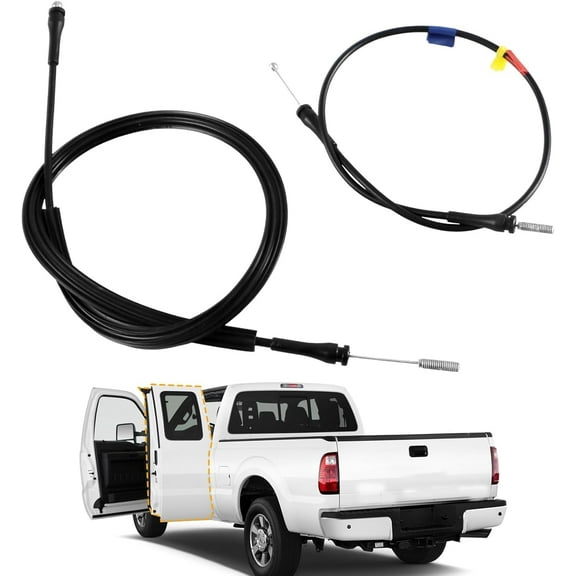 Rear Left & Right Extended Cab Door Latch Release Cable Fit for Ford F250 F350 F450 F550 Super Duty 1999-2007 Replace# 6C3Z-28264A01-A