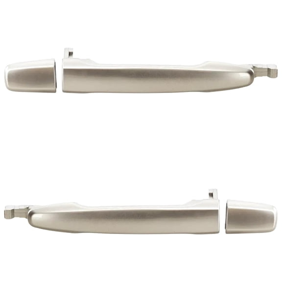 Rear Left and Right Exterior Door Handle Compatible with 2007-2013 Mitsubishi Outlander Silver Without Key Hole 5716A013HA, 5746A007HA, 5716A013HA, 5746A007HA, 5716A014HA, 5746A008HA