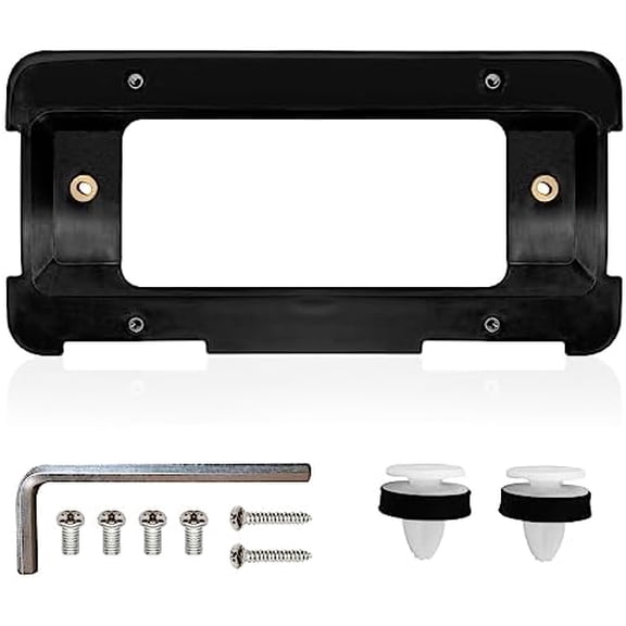 Rear License Plate Frame - Compatible with 2005-2022 BMW 1/2/3/5/6/X Series (328i/323i/528i/M3) & 2002-2019 Mini Cooper - Direct Replacement for OEM 51187160607 & 51188238061