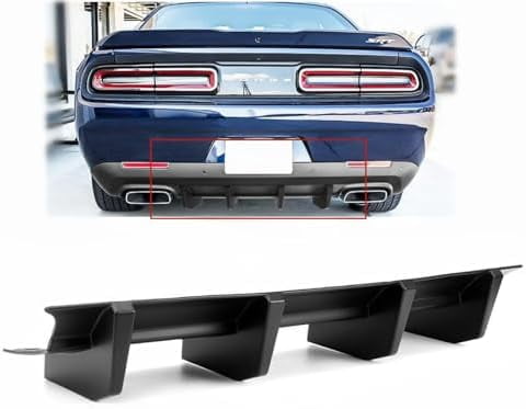 Rear Lip Compatible with for Dodge Challenger 2015-2023 Gloss Black ...