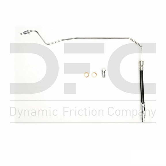 Rear Lower Left Dynamic Friction Company Brake Line Hose 350-74049 For 1999-2004 Audi A6, 1999-2005 Volkswagen Passat