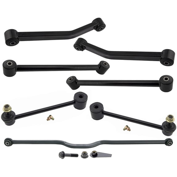 Rear Mevotech Upper & Lower Control Arms Track Bar & Links For Wrangler 07-2017