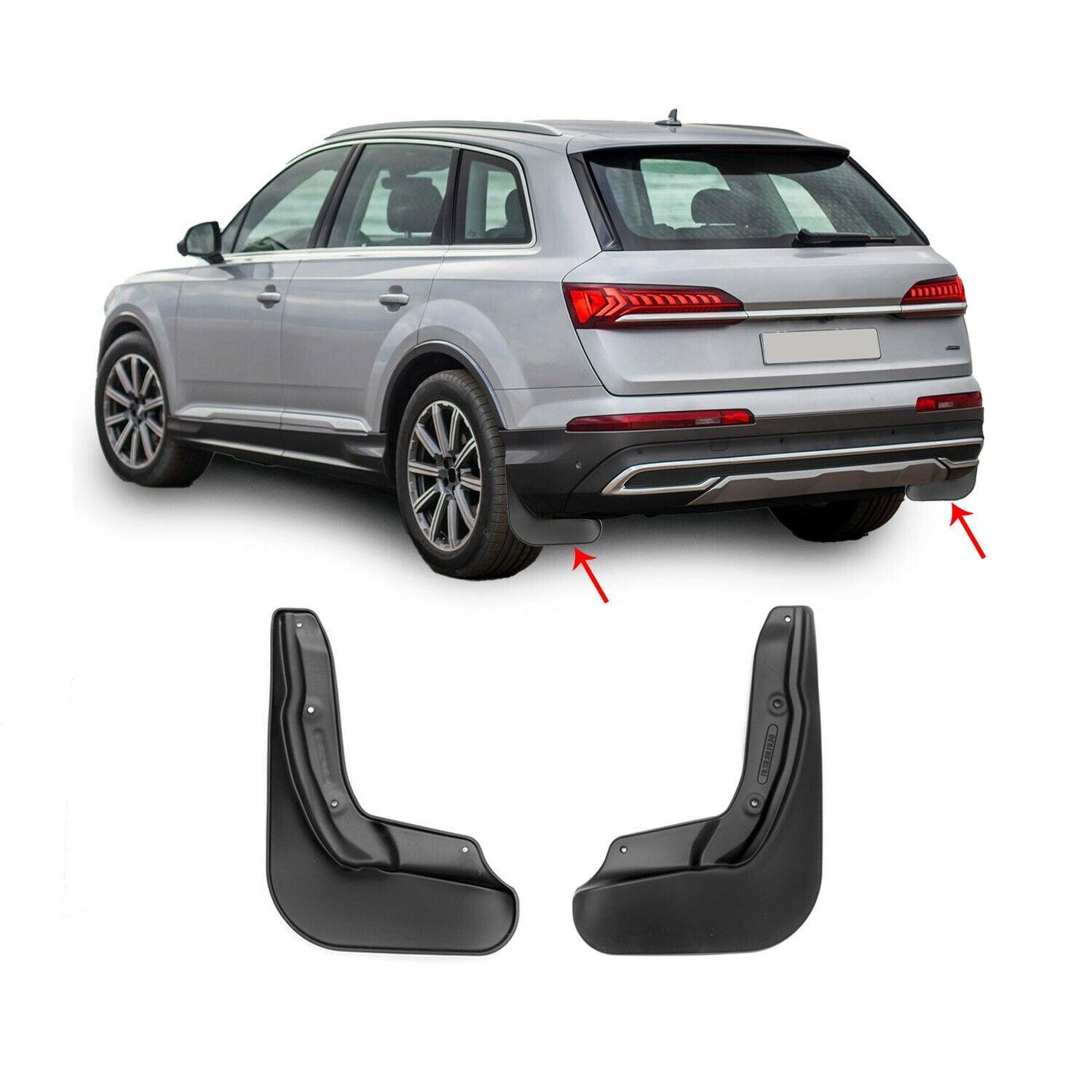 Rear Mud Flaps Splash Guards For Audi Q7 SQ7 20172023 Auto Mudguards