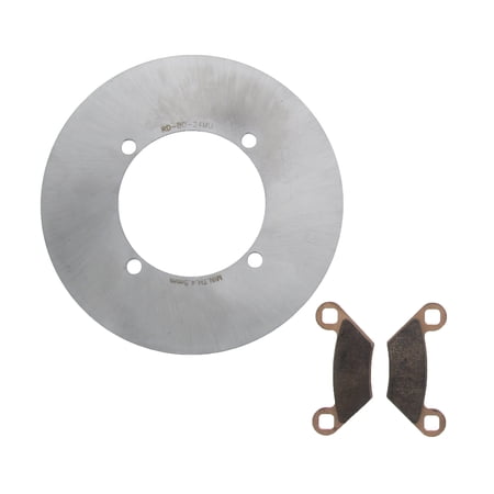 Rear MudRat Brake Rotors and Brake Pads fits 2010 - 2012 Polaris 500 Sportsman