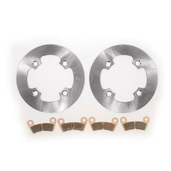 Rear MudRat Brakes Rotors and Brake Pads fits 2016 2017 Polaris 1000 RZR S EPS