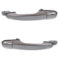thumbnail image 1 of Rear Pair Exterior Door Handle Compatible with 2005-2009 Hyundai Tucson Chrome Without Key Hole 836502E010 836602E010 HY1520120 HY1521120 GL GLS LX Limited SE 25TH Anniversary Edition, 1 of 5