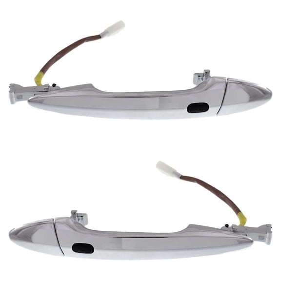 Rear Pair Exterior Door Handle Compatible with 2006-2015 Lexus ES350 Lexus LS600H Lexus LS460 Lexus IS250 Lexus IS350 Chrome Without Key Hole 6922833040 6922033060 6922733060 LX1520102