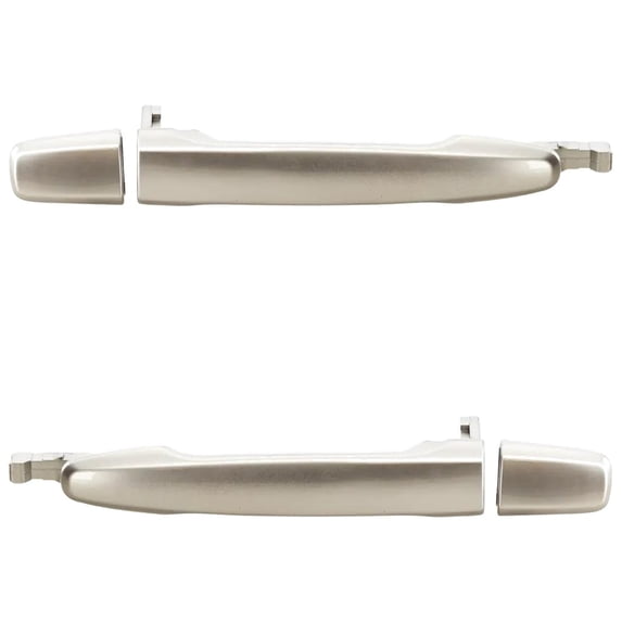 Rear Pair Exterior Door Handle Compatible with 2007-2013 Mitsubishi Outlander Silver Without Key Hole 5716A013HA, 5746A007HA, 5716A013HA, 5746A007HA, 5716A014HA, 5746A008HA SE