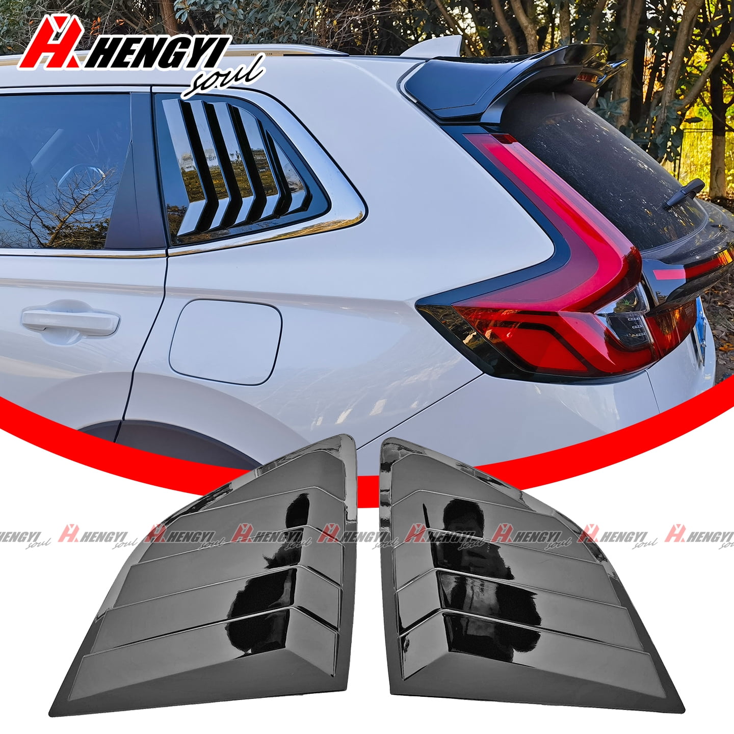 Rear Quarter Window Louver Side Vent Scoop Cover for Honda CRV 2023