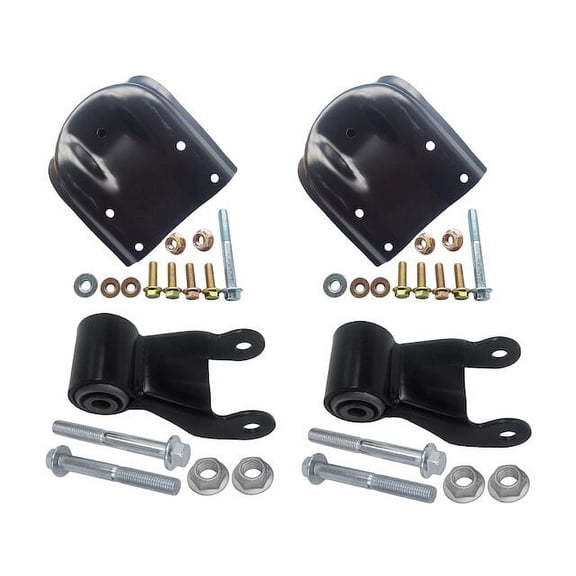 Rear Rearward Leaf Spring Hanger Kit - Compatible with 1997 - 2001 Dodge Ram 2500 Standard Cab Pickup - Replacement