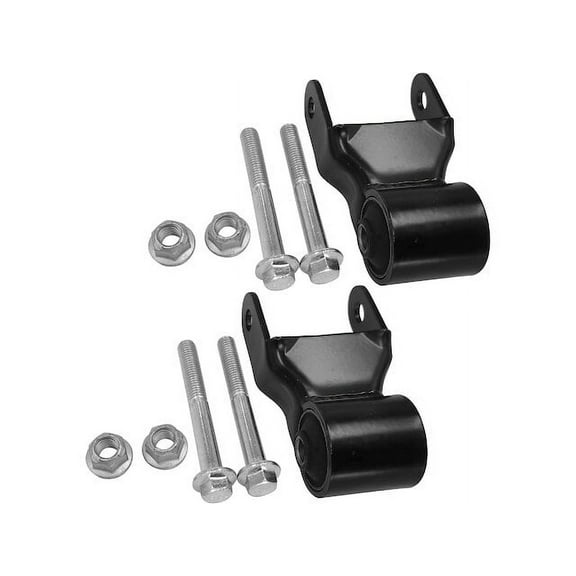 Rear Rearward Leaf Spring Hanger Set - Compatible with 1996 - 2020 Chevy Express 3500 Cutaway Van 1997 1998 1999 2000 2001 2002 2003 2004 2005 2006 2007 2008 2009 2010 2011 2012 2013 2014 2015