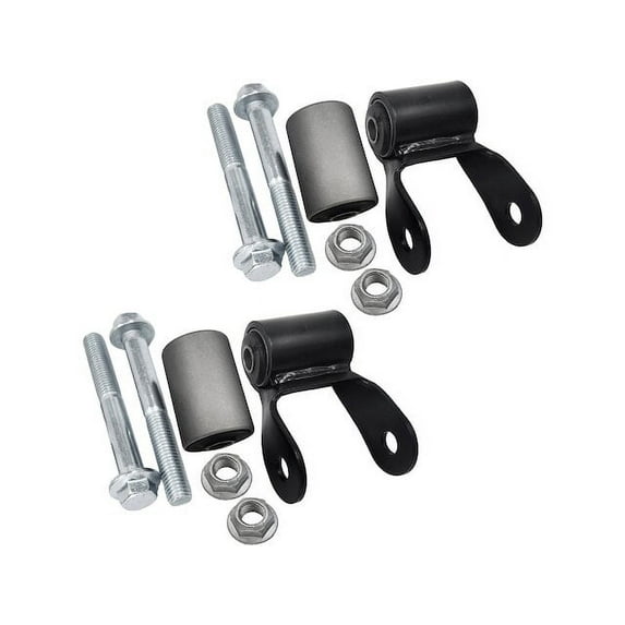 Rear Rearward Leaf Spring Shackle Kit - Set of 2 - Compatible with 1984 - 2001 Jeep Cherokee 1985 1986 1987 1988 1989 1990 1991 1992 1993 1994 1995 1996 1997 1998 1999 2000