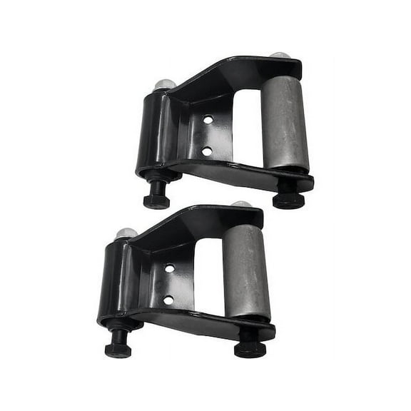 Rear Rearward Leaf Spring Shackle Set - Compatible with 1975 - 2002 Ford E-250 Econoline 1976 1977 1978 1979 1980 1981 1982 1983 1984 1985 1986 1987 1988 1989 1990 1991 1992 1993 1994 1995 1996