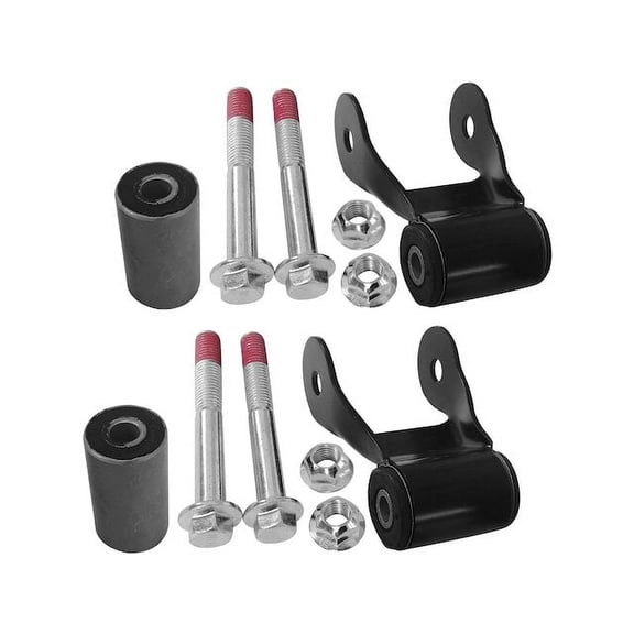 Rear Rearward Leaf Spring Shackle Set - Compatible with 2000 - 2006 Toyota Tundra 2001 2002 2003 2004 2005