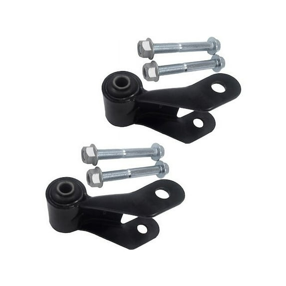 Rear Rearward Leaf Spring Shackle Set - Compatible with 2001 - 2004 Chevy Silverado 2500 HD 2002 2003