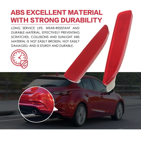 Rear Reflector Set Driver & Passenger Side for 2017-2018 Mazda 3 Sport