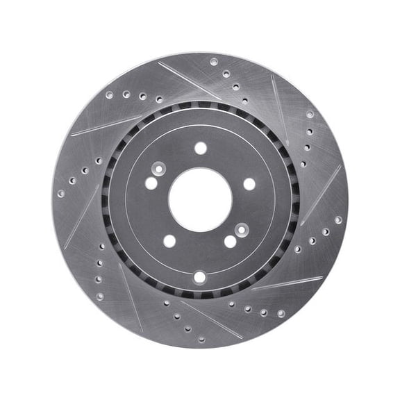 Rear Right Brake Rotor - Compatible with 2019 - 2022 Genesis G70 Sport Prestige - Dynamic Friction