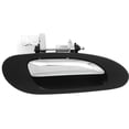 thumbnail image 1 of Rear Right (Passenger Side) Exterior Door Handle Compatible with 1999-2003 Acura TL Chrome Lever With Black Bezel Without Key Hole 72640S0KA01ZE Base Type-s New OE Replacement, 1 of 5