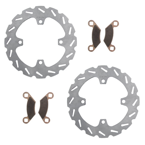 Rear RipTide Brake Rotors & Brake Pads fits 2008 - 2014 Polaris RZR 800 Razor