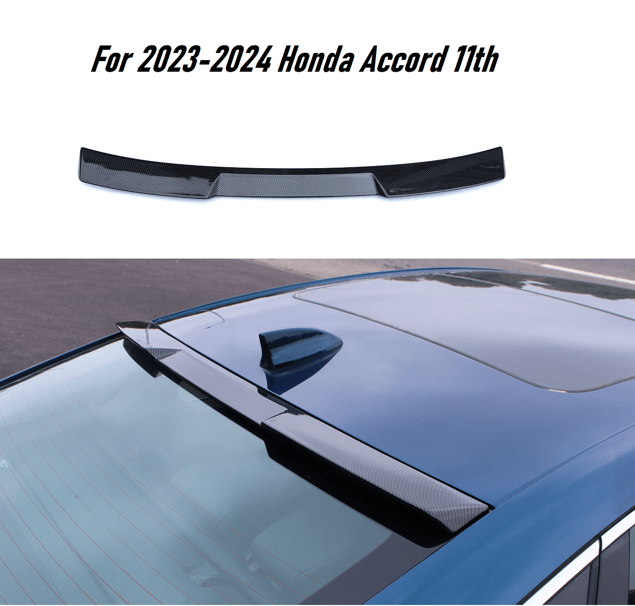 Rear Roof Spoiler for 20232024 Honda Accord 11th Generation, Rear Roof
