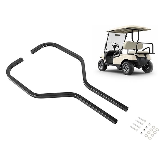 Rear Roof Strut Compatible with 1996-Up EZGO TXT Golf Cart Black Steel Powder Coated