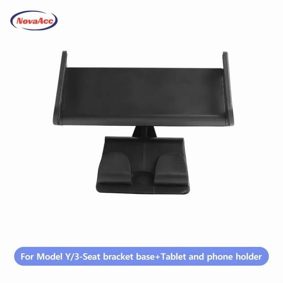 Rear Seat Bracket Double Hook For Tesla Model Y Model 3 ABS Non-Slip Stable Car Tablet Holder 360° Rotation Adjustable Headrest Mount